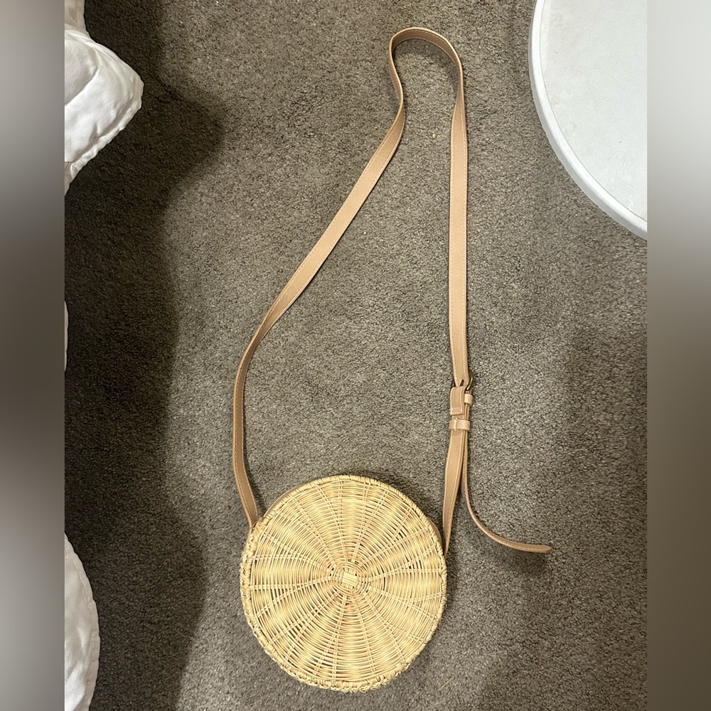 Target Tan Woven Crossbody Bag